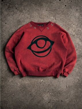 Handmade ABO Red Graphic Crewneck